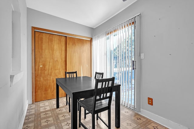 view of dining room