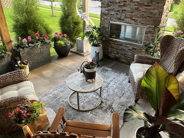 balcony featuring a patio area