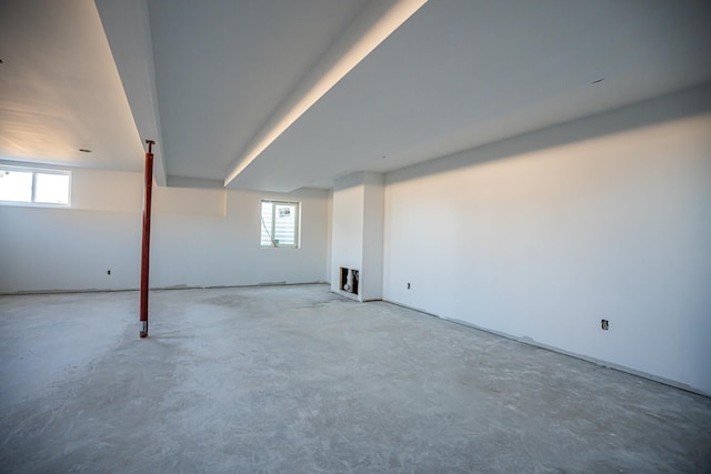 basement featuring a wealth of natural light