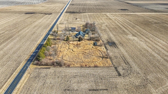 drone / aerial view featuring a rural view