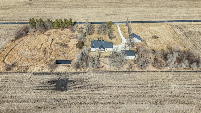 drone / aerial view featuring a rural view