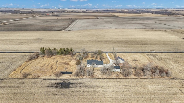 drone / aerial view with a rural view