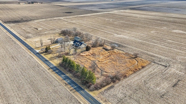 bird's eye view featuring a rural view