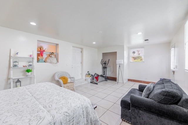 view of tiled bedroom