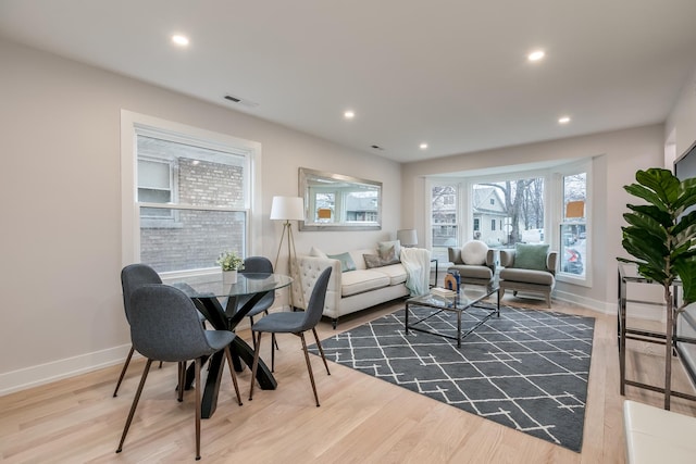 living room featuring hardwood / wood-style flooring