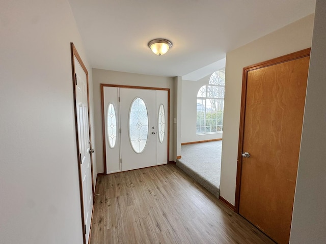 entryway featuring light hardwood / wood-style floors