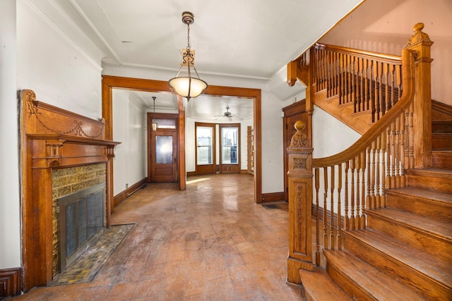 entryway featuring hardwood / wood-style flooring