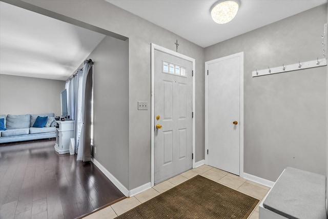 view of tiled foyer