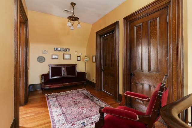 interior space featuring wood-type flooring