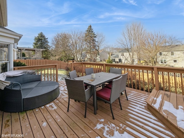 view of wooden deck