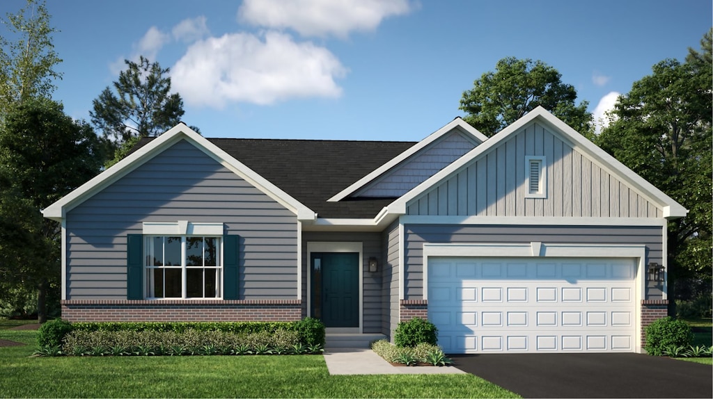 view of front facade with a garage