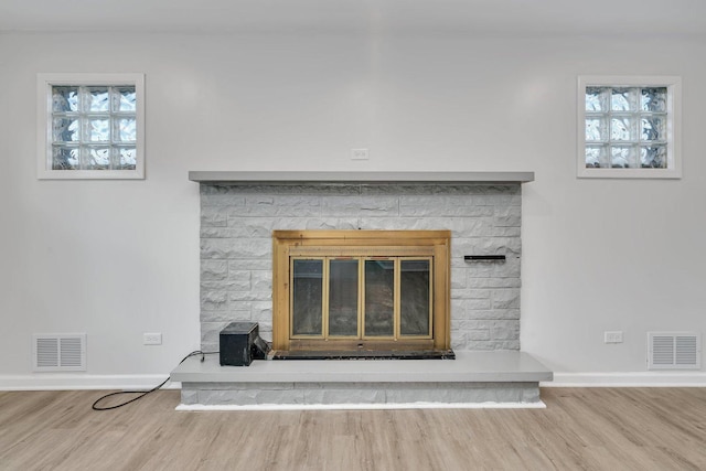 interior details featuring wood-type flooring