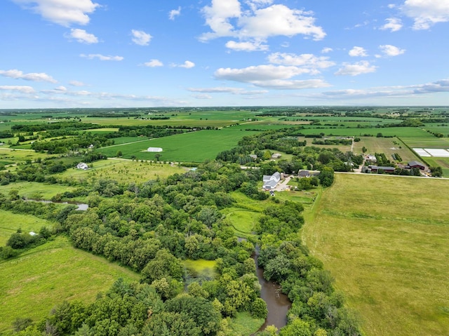 bird's eye view featuring a rural view