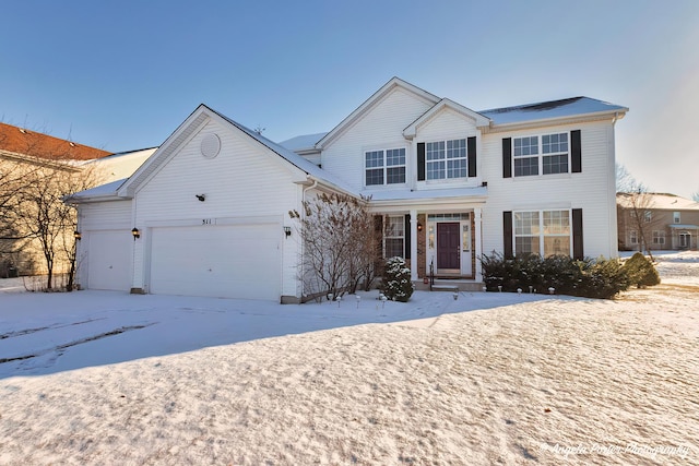 view of front of house featuring a garage