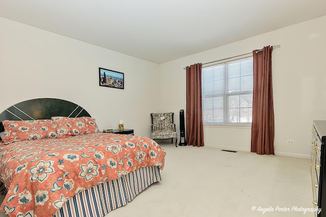 view of carpeted bedroom