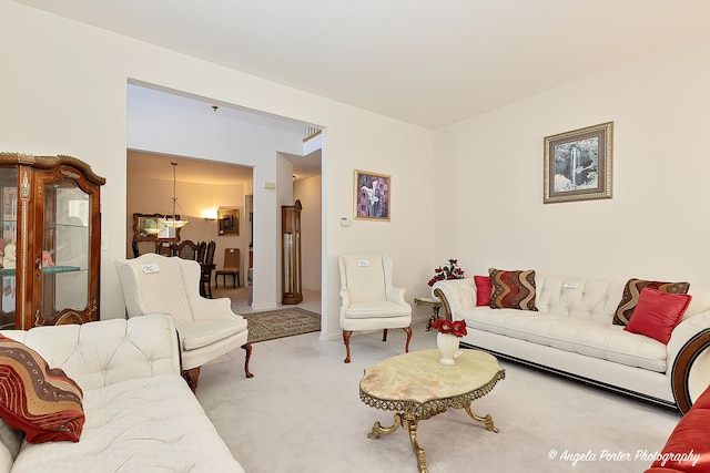 view of carpeted living room