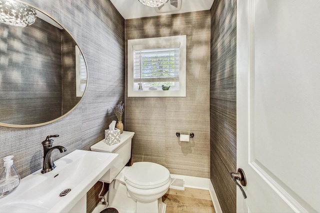 bathroom with toilet and sink