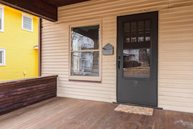 view of doorway to property