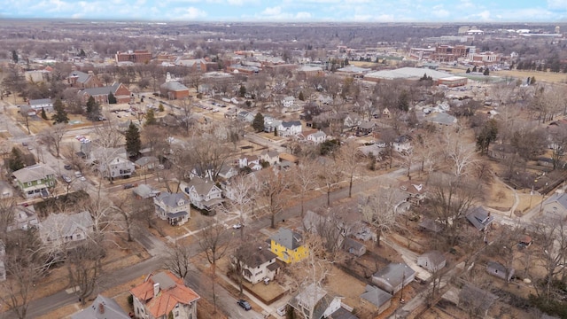 bird's eye view featuring a residential view