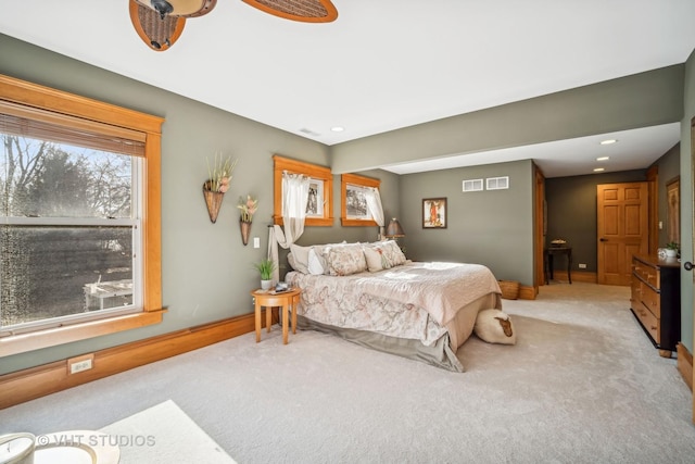 view of carpeted bedroom