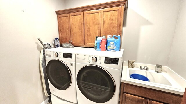 26357 S Lyndsay Dr, Channahon, IL 60410 - laundry area featuring cabinet space and independent washer and dryer