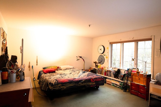 bedroom with carpet floors