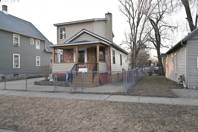 view of front of house featuring covered porch