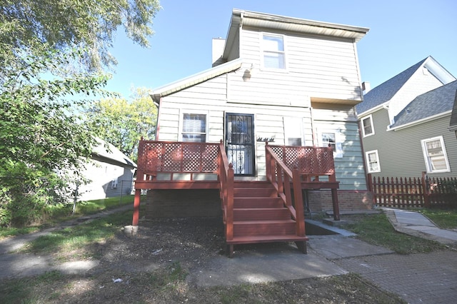 view of rear view of property