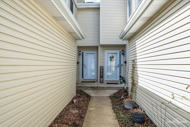 view of doorway to property