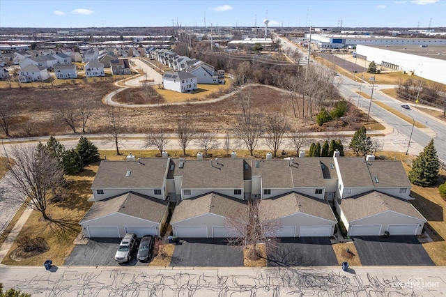 bird's eye view with a residential view