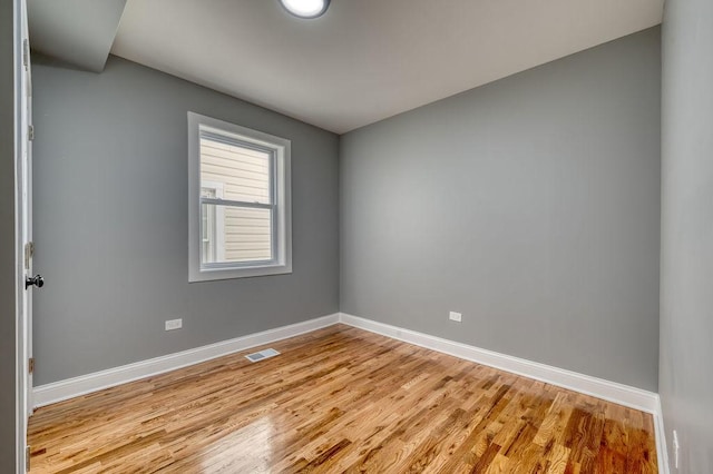 empty room featuring light hardwood / wood-style flooring