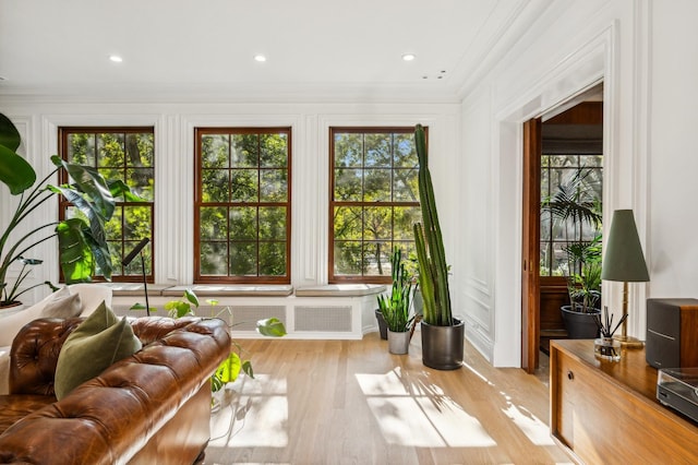 view of sunroom