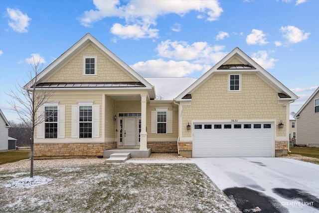 view of front of home featuring a garage