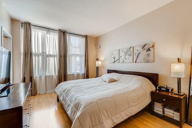 bedroom featuring light hardwood / wood-style flooring