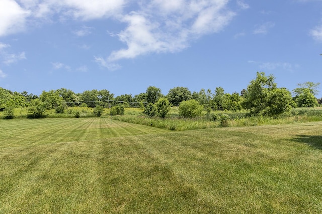 view of yard featuring a rural view