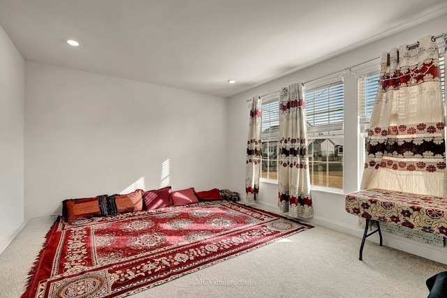 view of carpeted bedroom