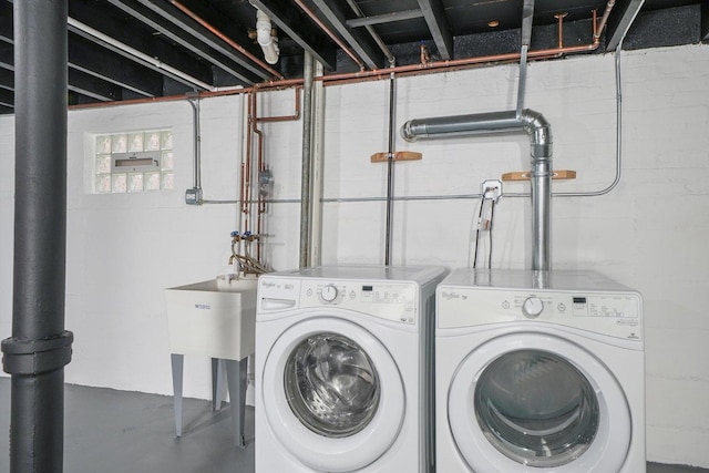 laundry area featuring washer and dryer