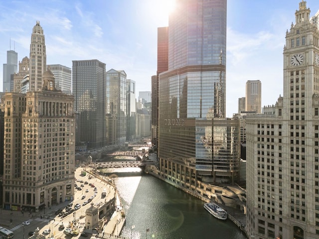 city view featuring a water view