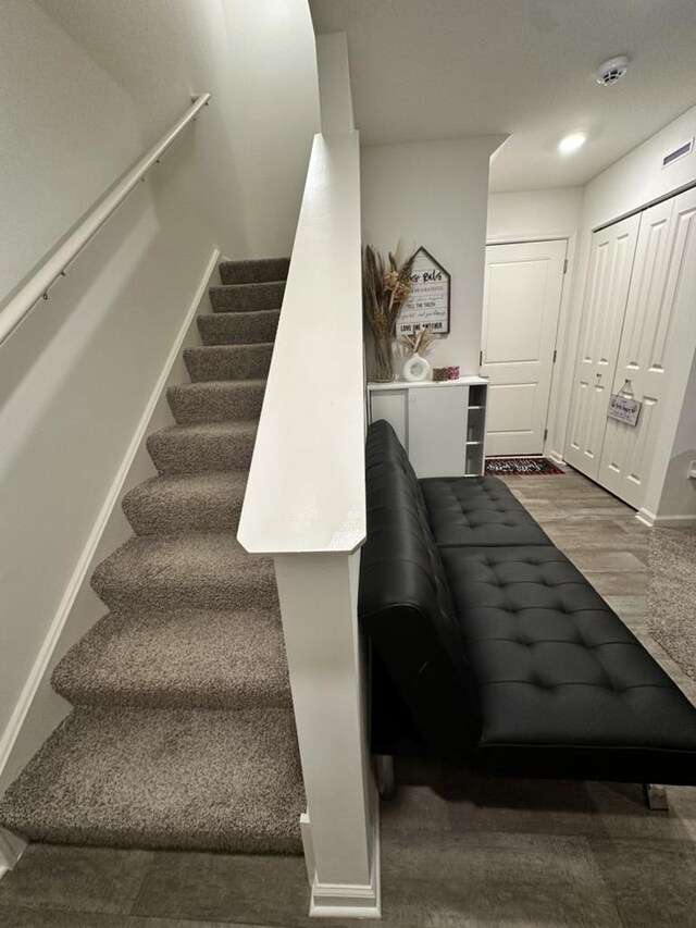 stairs with carpet