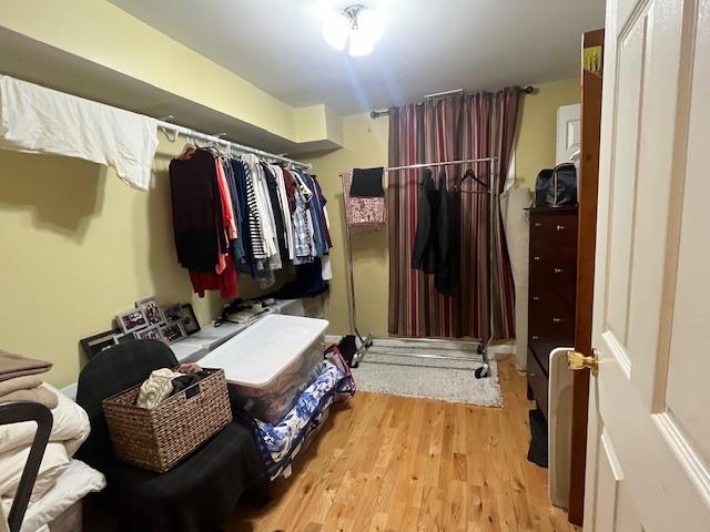 walk in closet featuring light wood-type flooring