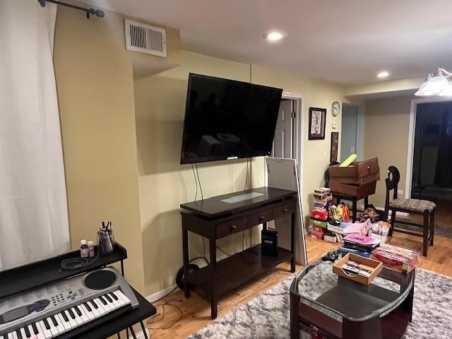 living room featuring hardwood / wood-style floors