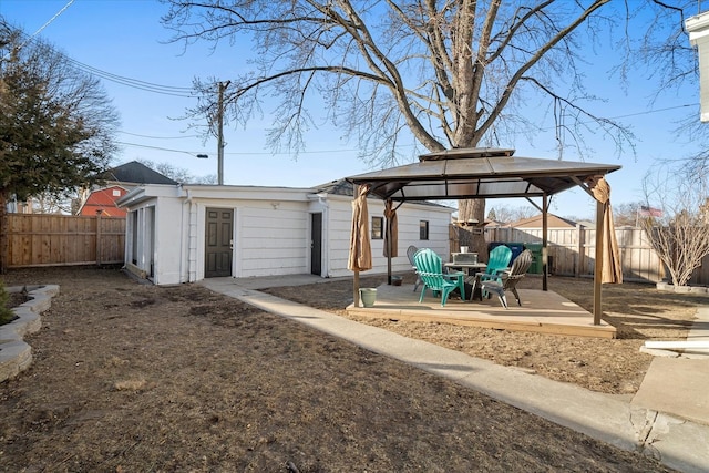 view of outbuilding with a gazebo