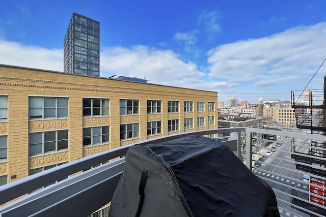 balcony with area for grilling