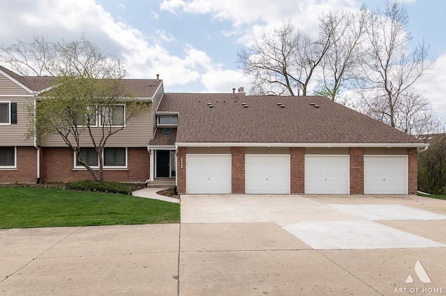 view of front of home with a front yard