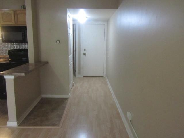 48 Oak Hill Colony Unit 2, Fox Lake, IL 60020 - corridor with light wood finished floors and baseboards