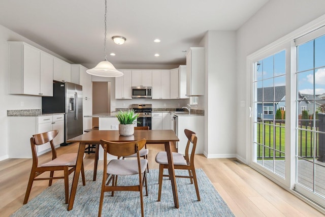 607 Virginia St, Elburn, IL 60119 - dining room featuring light wood finished floors and recessed lighting