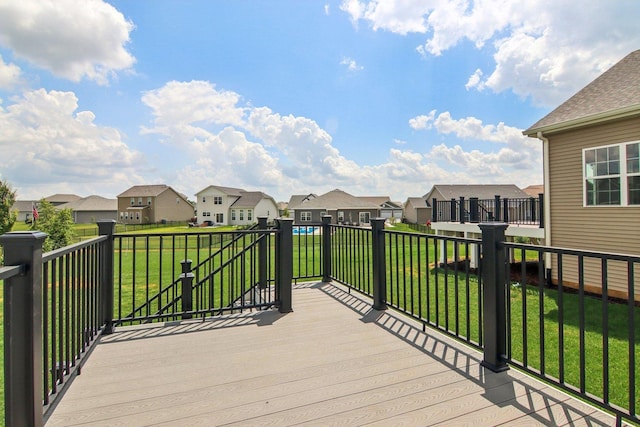 607 Virginia St, Elburn, IL 60119 - deck with a residential view and a yard
