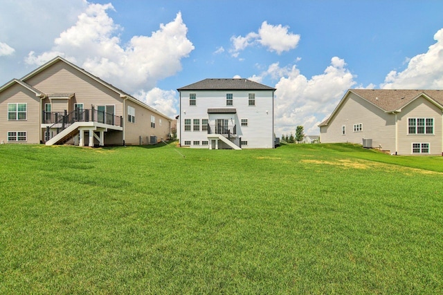 607 Virginia St, Elburn, IL 60119 - back of property featuring stairway and a yard