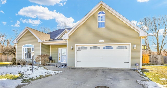 front facade featuring a garage