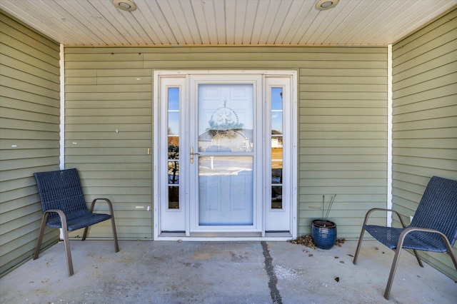 view of doorway to property